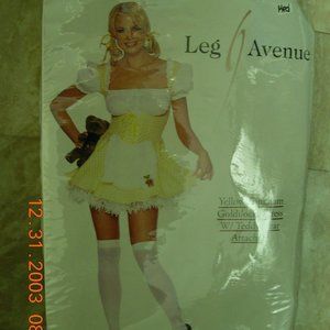 Costume:  Goldilocks Dress with Attached Apron/Bear, Medium or Large, NIP